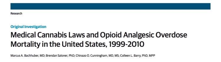Examination of the association between medical cannabis laws and opioid analgesic overdose mortality in each year after implementation of the law showed that such laws were