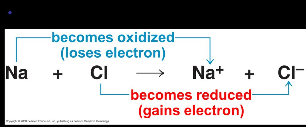 Redox Reactions: Oxidation and Reduction The transfer of electrons during chemical reactions releases energy stored in organic molecules This released energy is ultimately used to synthesize ATP