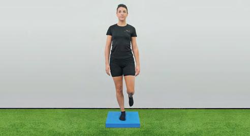 High Knee Walking Standing on one leg Slowly lift one knee so that thigh is parallel