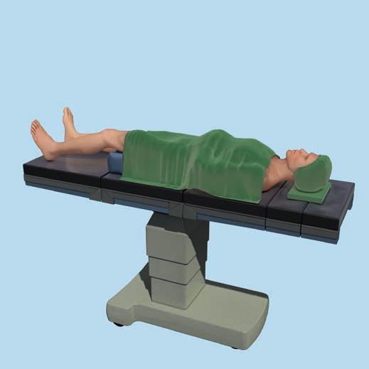 Preparation 1 Patient Positioning Place the patient in the supine position, with a roll under the affected hip to position the foot in neutral (toes straight up in a resting position) 2 Gastrocnemius
