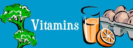 Vitamins Vitamins nutrients made by living things, required in small amounts and assist with many chemical reactions and body processes. 2 classes of Vitamins: 1.