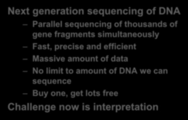 sequencing of thousands of gene fragments