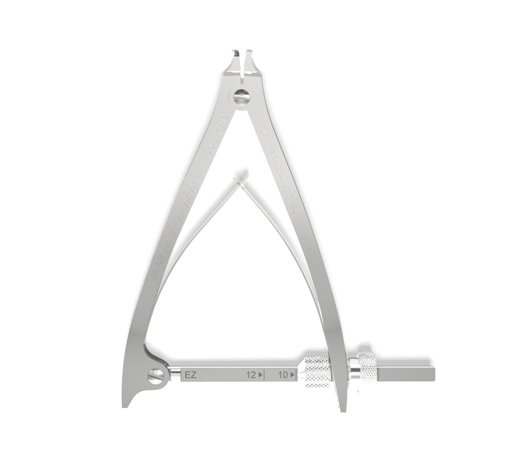 Instrumentation EasyClip Forceps Each staple reference can be inserted with the two different forceps designs (Adjustable or Single Size), for a secure insertion and controlled compressive