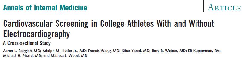 510 athletes 11 with confirmed abnormalities H and examination identified 5 out of 11 Addition of ECG increased yield