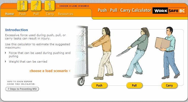 On-line Push/Pull/Carry Calculator