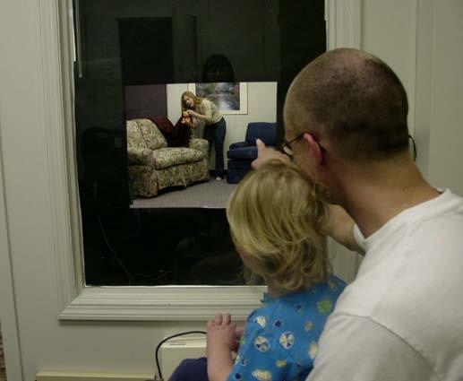 Real Window 2-year-olds watched directly through a