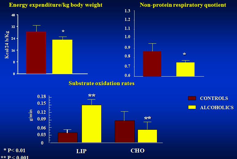 Energy expenditure, substrate oxidation, and body composition in subjects