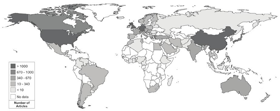 1262 Figure 2. World map of global scientific output between 2005 and 2014. Figure 3. Publications according to gross national income between 2005 and 2014. Figure 4.