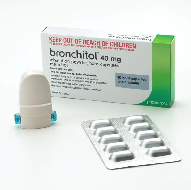 Bronchitol The problem of retained mucus secretions in the lung is not unique to cystic fibrosis, although it is probably in this disease that the problem is most manifest, and most persistent.