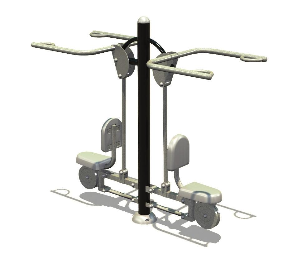 COLOUR CHOICE STANDARD SERIES lat pull down - double 4641028 L 204cm x W 86cm x H 195cm The Lat Pull Down is an ideal activity for an upper body and back workout, using your