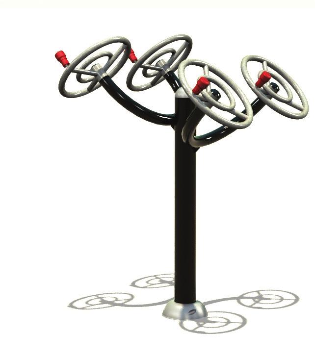 LArge Tai Chi Wheel - Double 4641187 L 88cm x W 62cm x H 172cm The Thai Chi Wheel is an ideal activity to stretch and warm up the