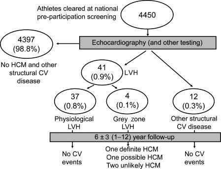 Low prevalence of HCM in athlete in Europe 3500 elite