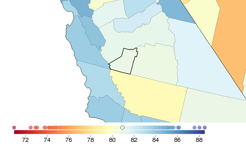 COUNTY PROFILE: Kings County, California US COUNTY PERFORMANCE The Institute for Health Metrics and Evaluation (IHME) at the University of Washington analyzed the performance of all 3,142 US counties