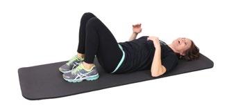 Movement: With right leg bent and foot flat on the floor, wrap the stretching strap around the