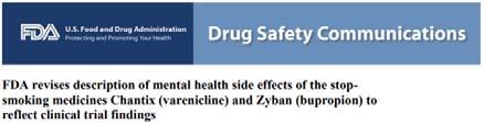 Updates in FDA labeling https://www.fda.gov/downloads/drugs/drugsafety/ucm532262.