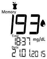 Example Views Display of stored measurement results mmol/l Result: 10.