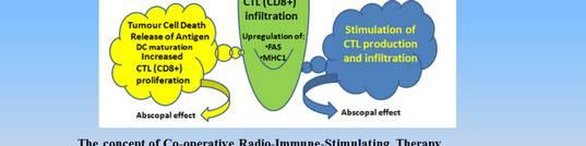 RT up-regulates tumour antigens, co stimulatory molecules MHC-1