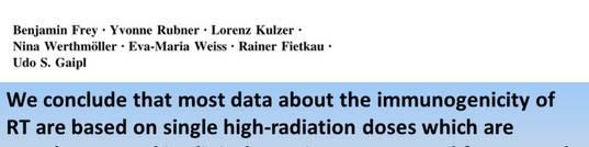 observed in preclinical trials when the radiation therapy is given in single