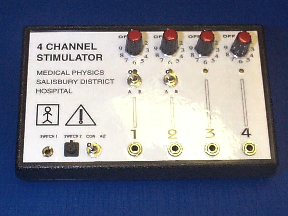 The Four-Channel Exercise Stimulator Development In essence, just a 4-channel version of the Microstim 2, although it does allow for parameter changes by the clinician allowing more versatility.