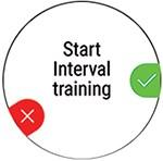 START A RUNNING TARGET Before starting a session, make sure you ve synced your training session target to your device. The sessions are synced to your device as training targets.
