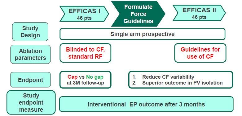 Durability of PVI by CF 3 centre study EFFICAS I: Operator blinded to contact force information