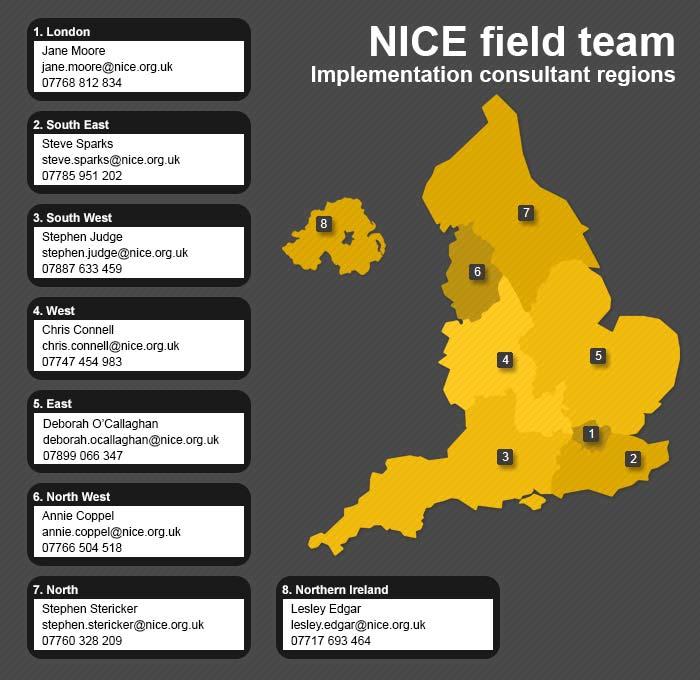 Implementation Consultants Team of 7 aligned to NHS England regions 1 in Northern Ireland Each responsible for a