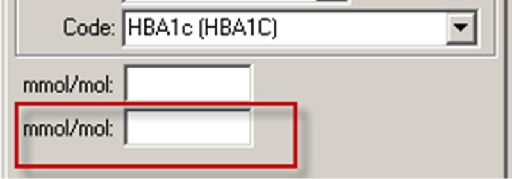 enter an HbA1c lab result into the HbA1c screening term as this will be