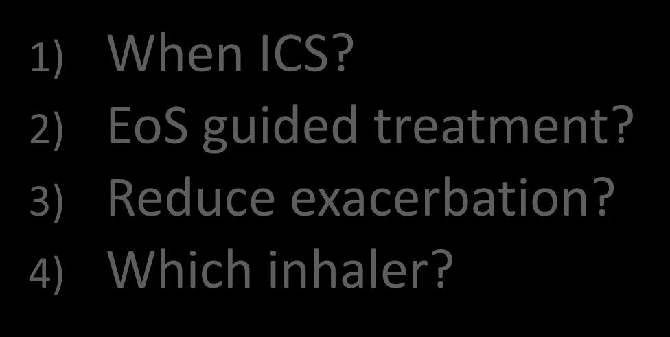 COPD Controversy 1) When ICS?