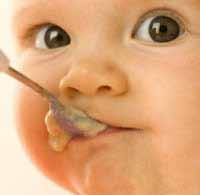 Weaning in CF infants Solid food can be gradually introduced at 6 months, as for non CF