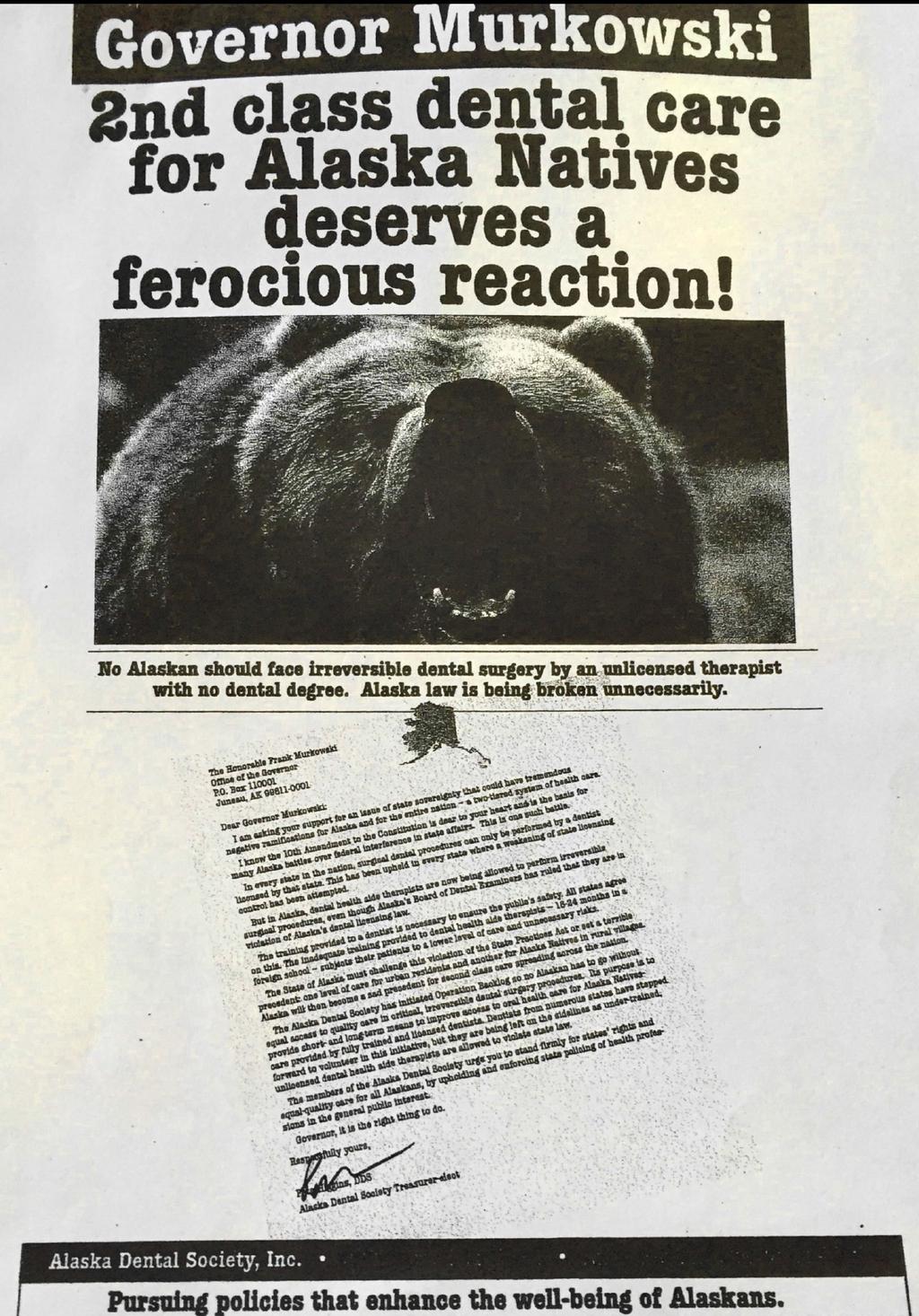 Appendix 1: Alaska Dental Society Newspaper advertisement, 2 nd