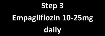HbA1C management pathway Recommended First Line Choices Consider exercise and weight loss Step 1 = Metformin 2g daily (or maximum