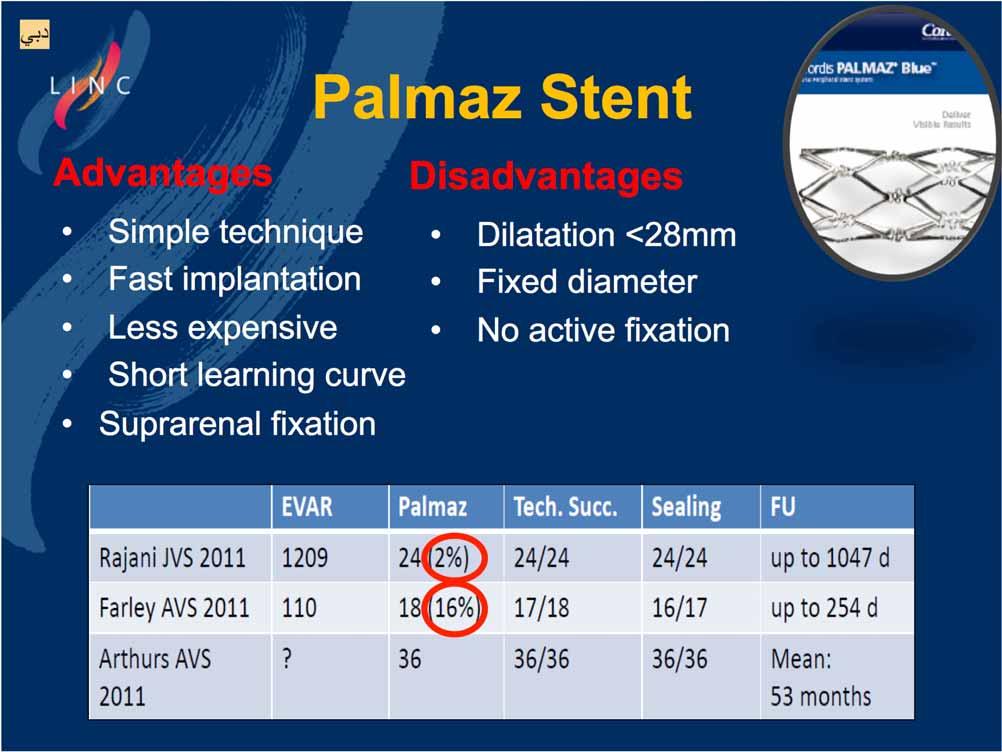 curve Suprarenal fixation Palmaz Stent