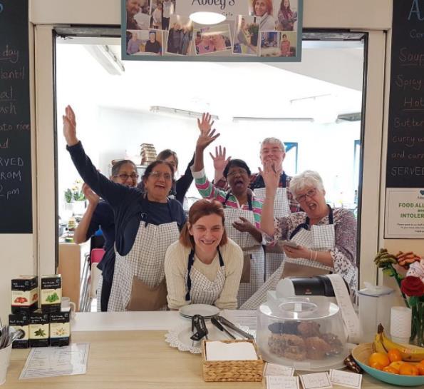Café volunteers - Abbey s Community Café serves delicious, healthy, affordable food to the local area every Saturday from 11am-2pm, providing a hub for the local community to come together.