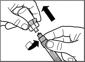 Step 4 ATTENTION: Keep the plunger pressed and shake the vial moderately in a horizontal direction for a minimum of 30 seconds