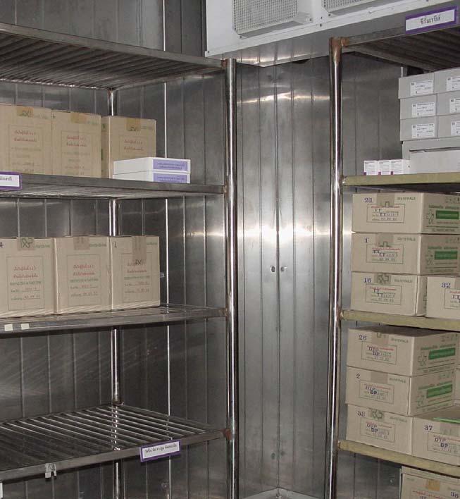 Vaccine storage & distribution center >140,000 vials of
