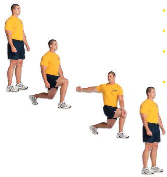 Push back to the starting position and repeat for the prescribed number of repetitions, then repeat with the left leg. Keep your knee on your working side behind your toes.