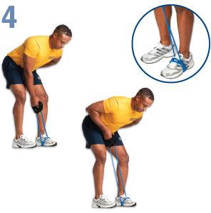 Return to a standing position using only the leg you are balancing on. Repeat for the prescribed number of repetitions, then switch legs.