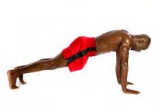 off the ground into a push up position, ensuring your knees off of the ground.