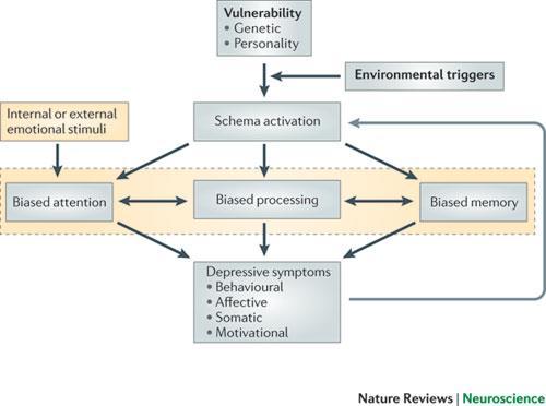 Background: Assumptions of cognitive model of depression Depressed people have stable cognitive schemas (core beliefs) develop as consequence of early learning processes