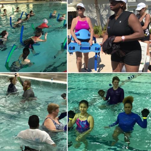 Water offers specific training for sports by providing variable resistance training, superior cardiovascular challenge, improved flexibility and overall core stabilization.