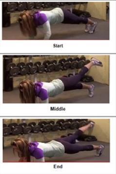 30. Plank Alternate Leg Lift Get into a plank position on the