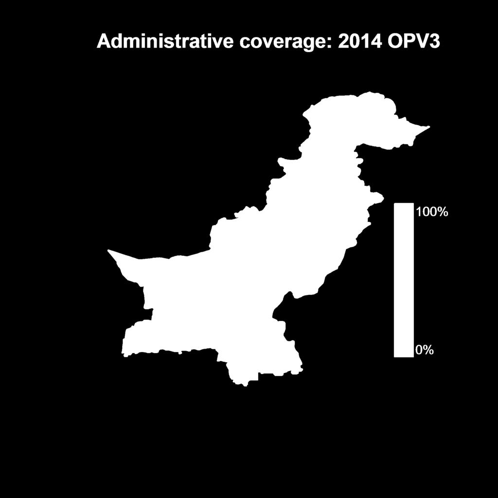 Trends of DTP1/DTP3 doses administered and DTP3 coverage Pakistan, 2006-2015 Doses administered 6,000,000 4,500,000 3,000,000 Coverage 100% 75% 50% Mapping Routine Immunization coverage (Admin vs