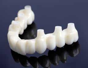 Layered or monolithic zirconia, white or shaded, sintered