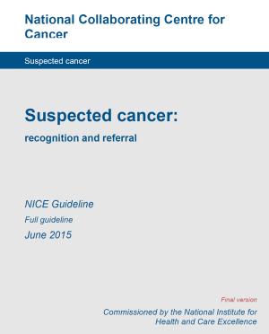Little evidence for cancer tests in primary care NICE guidance (2015)- about 30 systematic reviews, little evidence