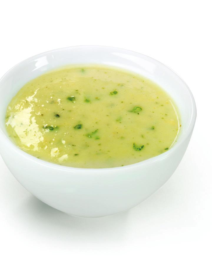SOUPS Chicken and Leek INGREDIENTS: Soy protein isolate, dehydrated vegetables (corn, celery, onion, red bell pepper, spinach), whey protein concentrate, hydrolyzed gelatin, modified corn starch,