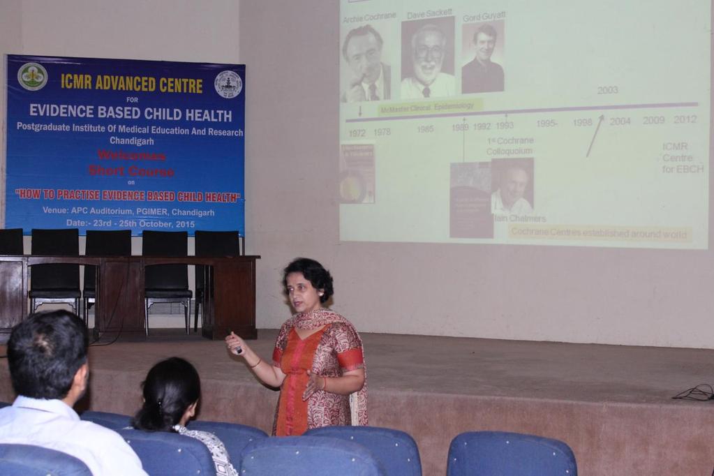 25 th October Day 3 Day 3 was started with the session of Dr Meenu Singh on How to conduct a systematic review She talked about different types of systematic reviews such as interventional,