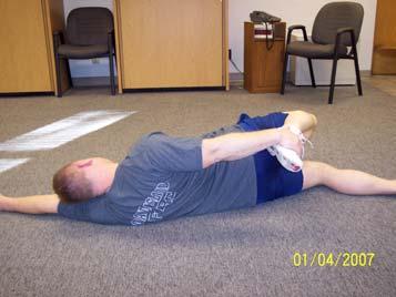 Grab under the right thigh and pull knee toward chest until you feel mild tension. Leg Cross Piriformis, Glutes, Low Back Lay flat on your back with knees bent.
