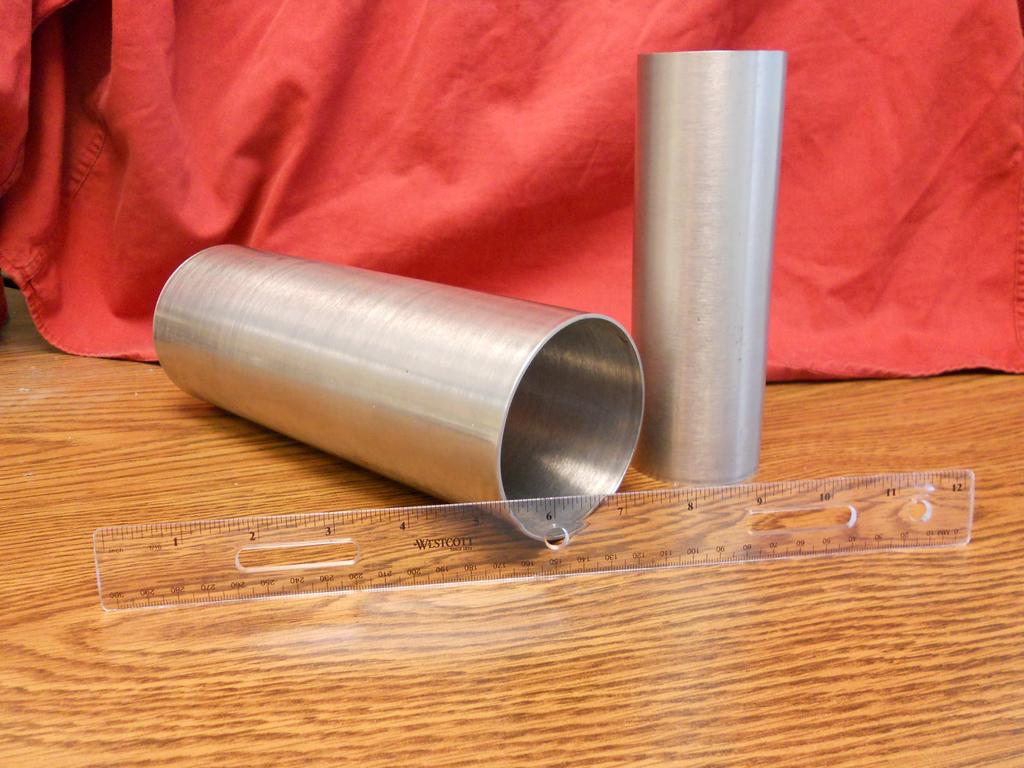 Figure 13: Photograph of the mu-metal magnetic shields used for the 2-in and 3-in PMTs presently in use for CLAS that will be used to shield the CLAS12 panel-1a and panel-2 PMTs, respectively.