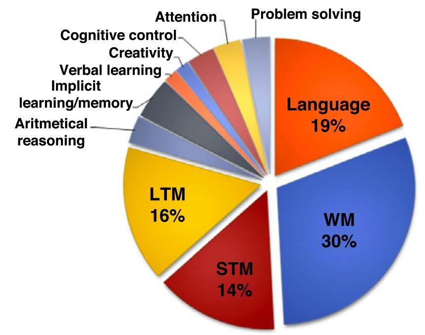 Cognitive Enhancement with tdcs Executive functions Set-shifting Stop signal tasks Stroop tasks Language Grammatical learning Lexical learning Verbal fluency Naming Attention Selective attention