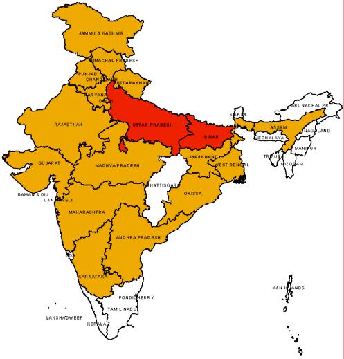 2.2 State level 2.2.1 States at risk of importation The following states have been identified at a high or medium risk of importation based on past epidemiology of polio: Haryana, Delhi, Uttarakhand,